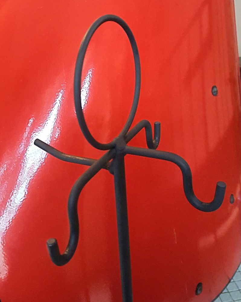 Fireplace Implement Hanger/Post, Firepit, Stone Base Design-Made by Blacksmith