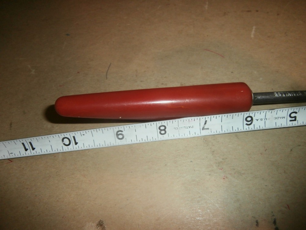 Vintage Bakelite Red Handle Meat Serving Fork Androck