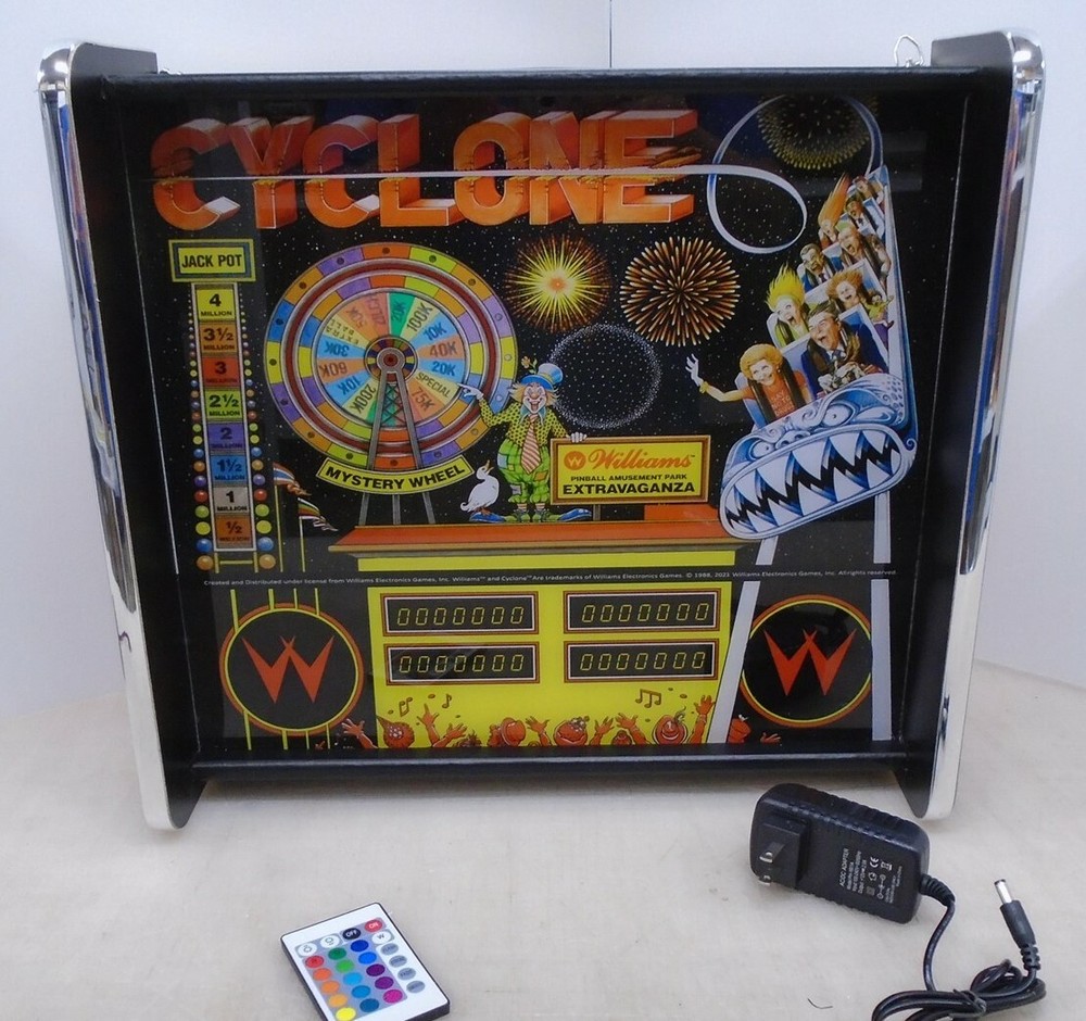 Williams Cyclone Pinball Head LED Display light box