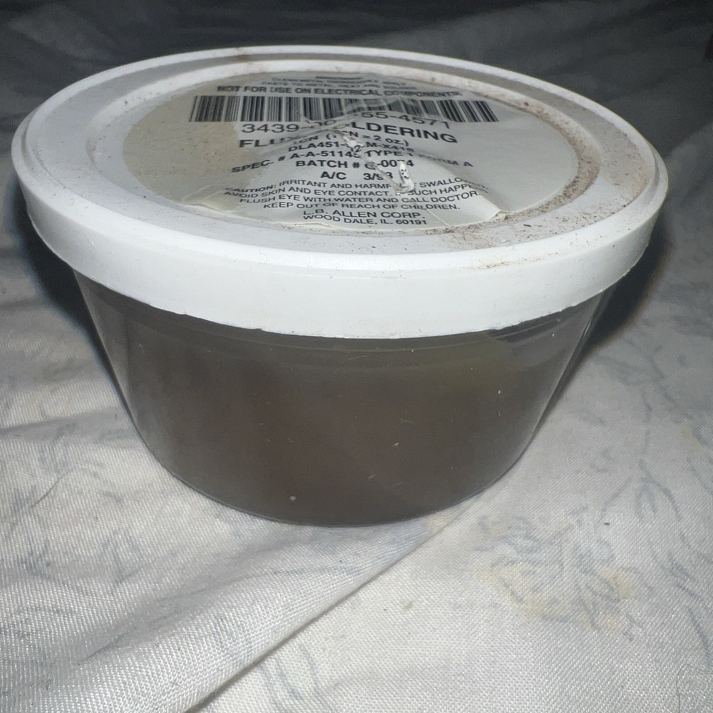 Flux Soldering Not For Use On Electrical Components