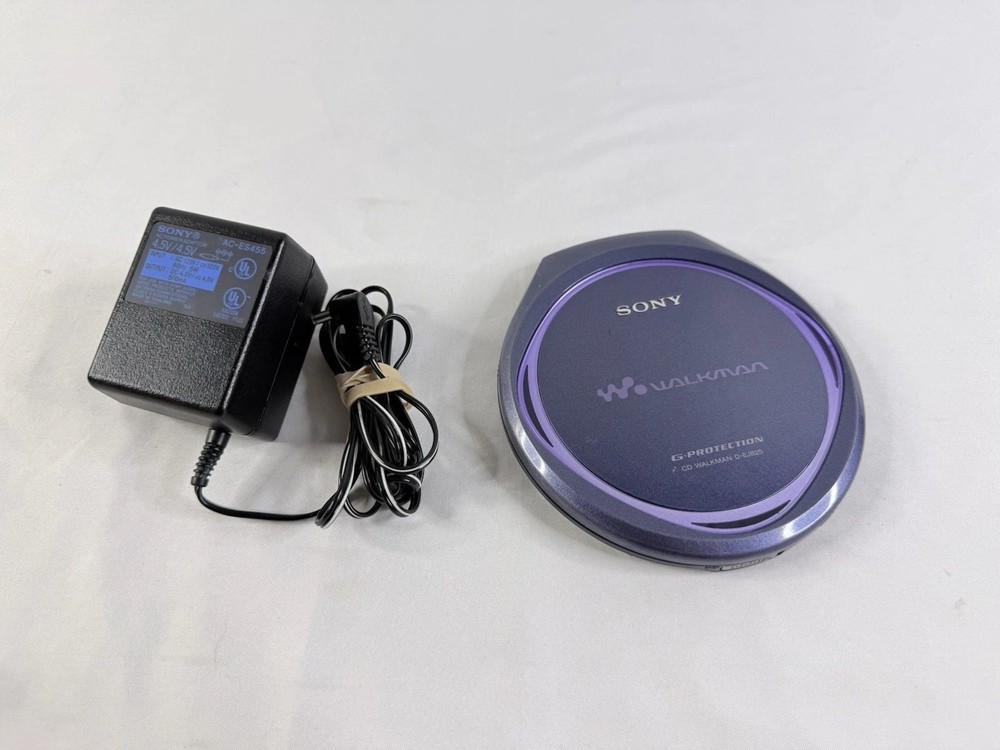 Sony D-EJ825 Portable CD Player And Adapter Working Condition, Needs Batteries