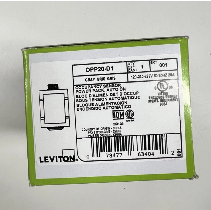 Leviton Occupancy Sensor OPP20-D2 Power Pack NEW