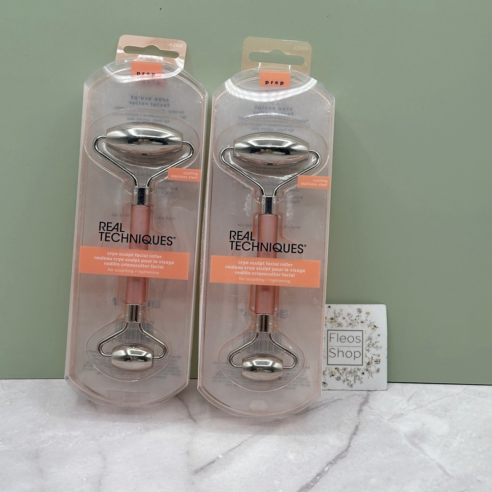 Real Techniques Cryo Sculpt Facial Roller 2 PACK - Sealed & Authentic