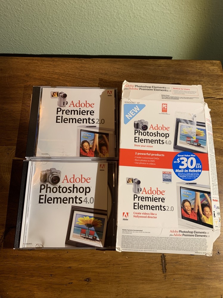 Photoshop Elements 4.0 And Adobe Premier Elements 2.0