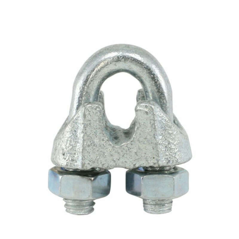5/16" MALLEABLE E-Galvanized WIRE ROPE CLIPS 25/BOX