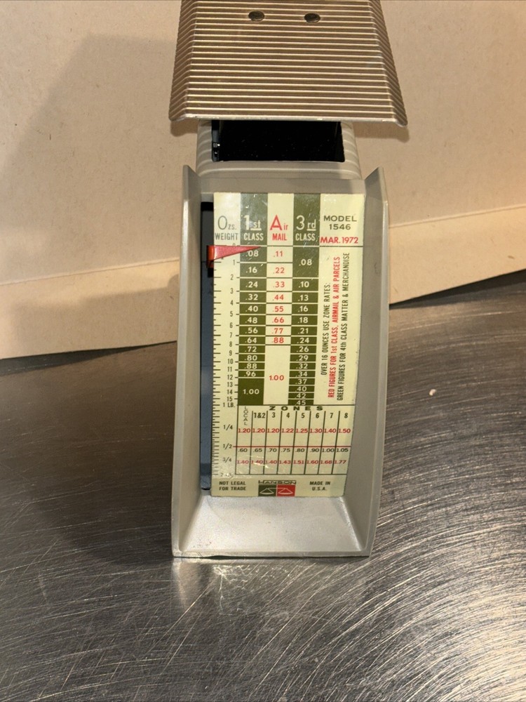 Vintage Hanson Postal Scale -march 1972 Model 1546- Kitchen Scale