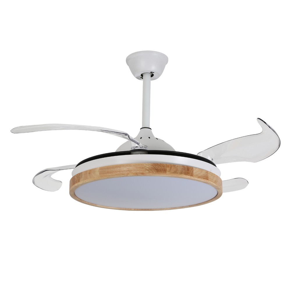 LED Ceiling Mounted Indoor 42inch White Ceiling Fan With Light Remote Control