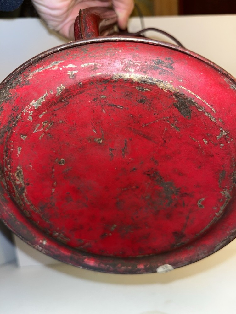Antique Paull's Red Lantern No. 0 Clear Globe