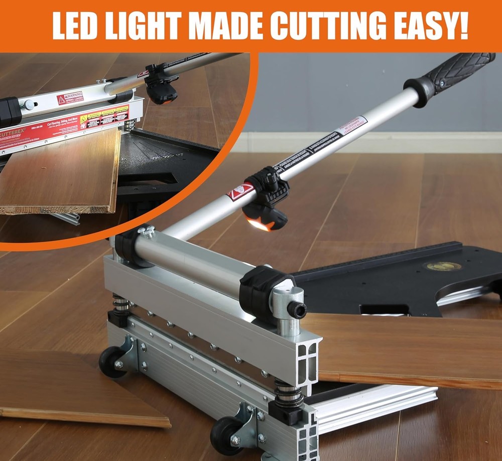 13” Vinyl Floor Cutter with Wheels – Easy Angle & Length Cutting, Flooring Tools