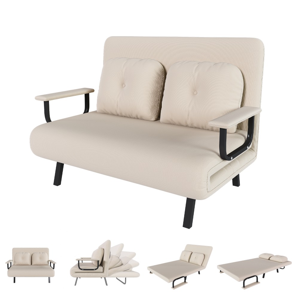 Folding Sofa Bed 5-in-1 Convertible Chair for Position Adjustable Backrest