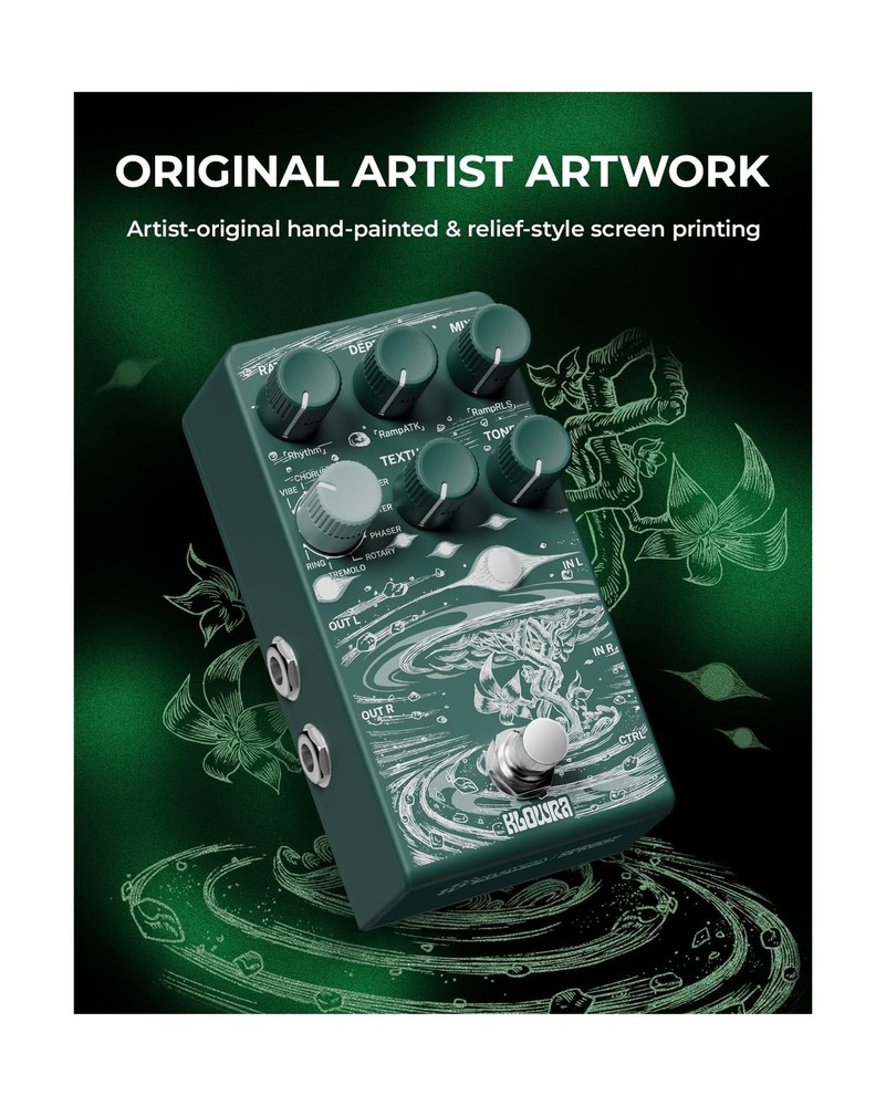 Sprout Modulation Guitar Pedal for Electric Guitar with CTRL Input, 9 Effects...