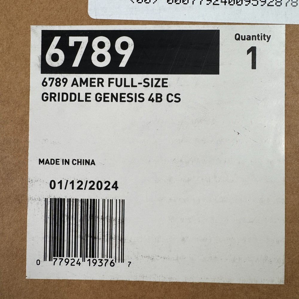 Genuine Weber Genesis 400 Series (6789) Rust-Resistant Griddle Insert