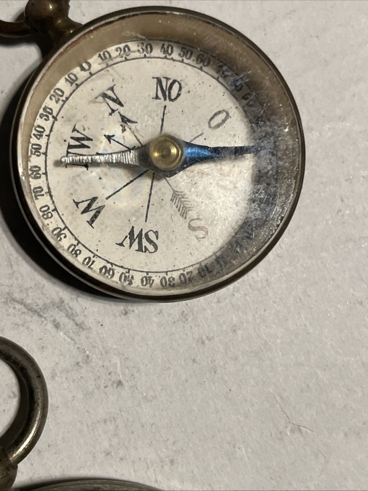 3 Mixed Vintage Compass Brass Made In Germany