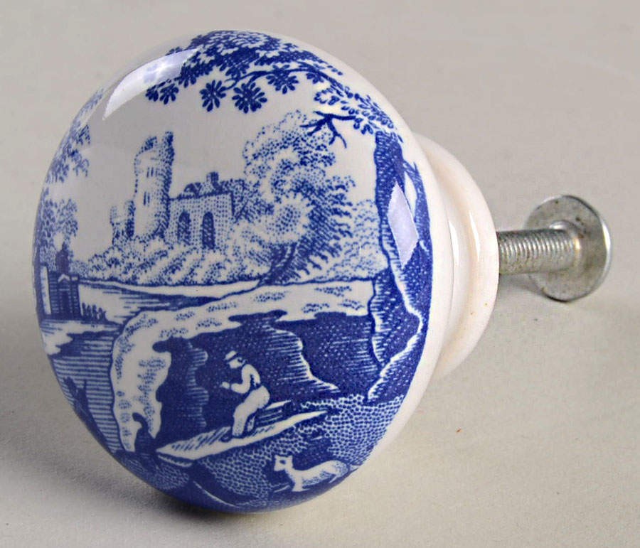 Spode Blue Italian Drawer Knob Cabinet Pull 12037120