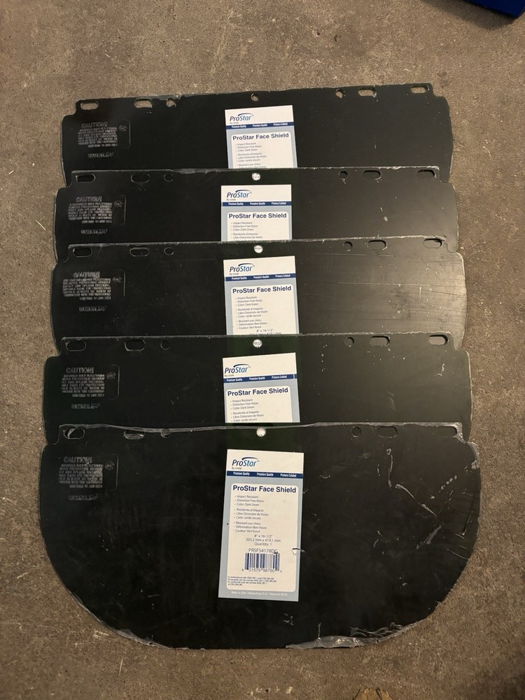 5 Pack  4178  DARK GREEN Replacement Welding Grinding Face Shield Window Visor