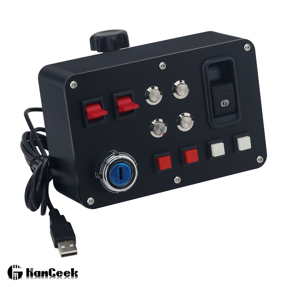 Racing Game Simulation Central Control Box w/ PETG Shell Support USB Plug & Play