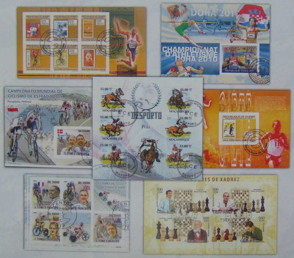 10 diff. topical stamp packets w/ 70 sheets cat. listed (cto) Lot #4