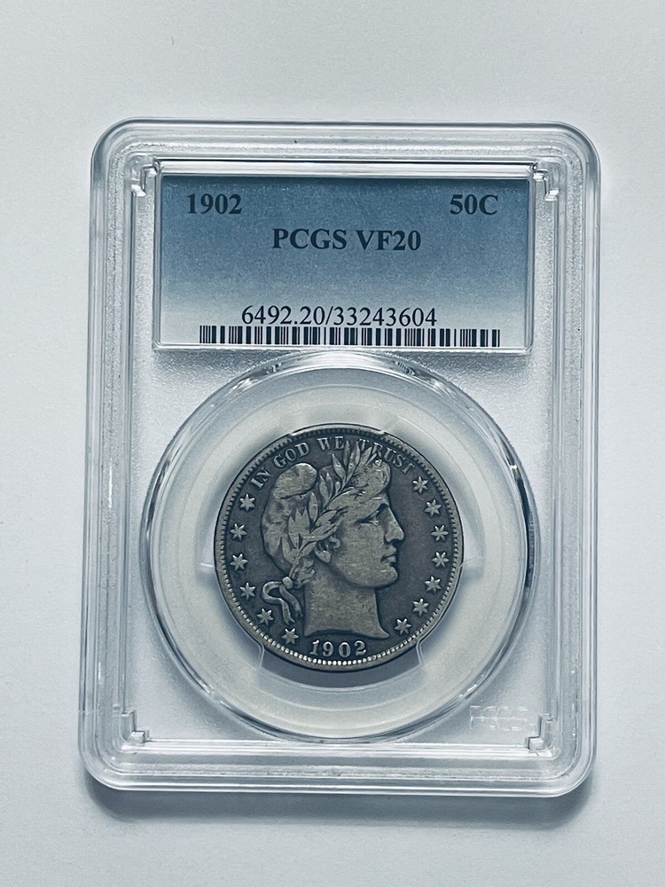 1902 Barber Half Dollar PCGS VF20