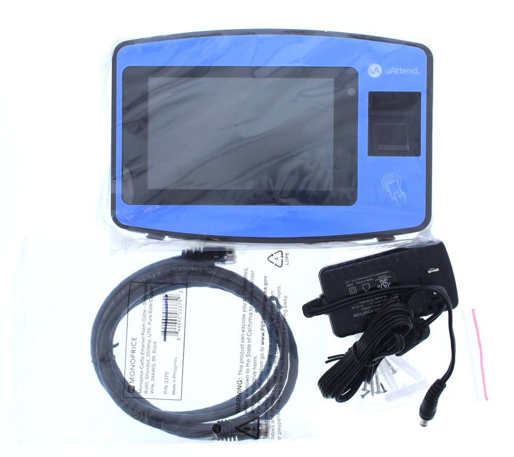 uAttend Touch Tablet Time Clock W/ Finger Scanner And RFID Reader