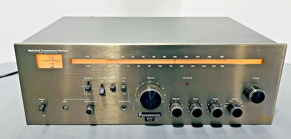 Panasonic MCS 2000 Component  Stereo Receiver *Cut Power Cord* Power Tested
