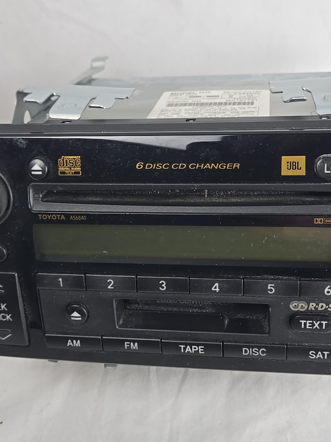 OEM JBL Radio 6-CD Player Cassette for 05 06 Toyota Camry 86120-AA180 W/O Nav