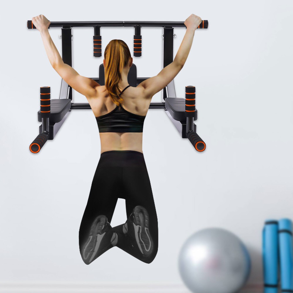 Wall-Mounted Dip Stand for Pull-Ups, Leg Lifts, and Home Workouts