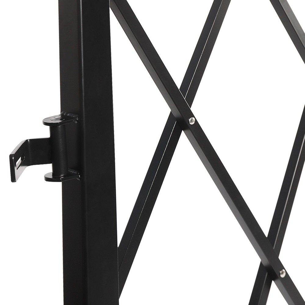 Folding Security Gate 7.22ft x 7.5ft Wall Mount Single Folding Door Scissor Gate