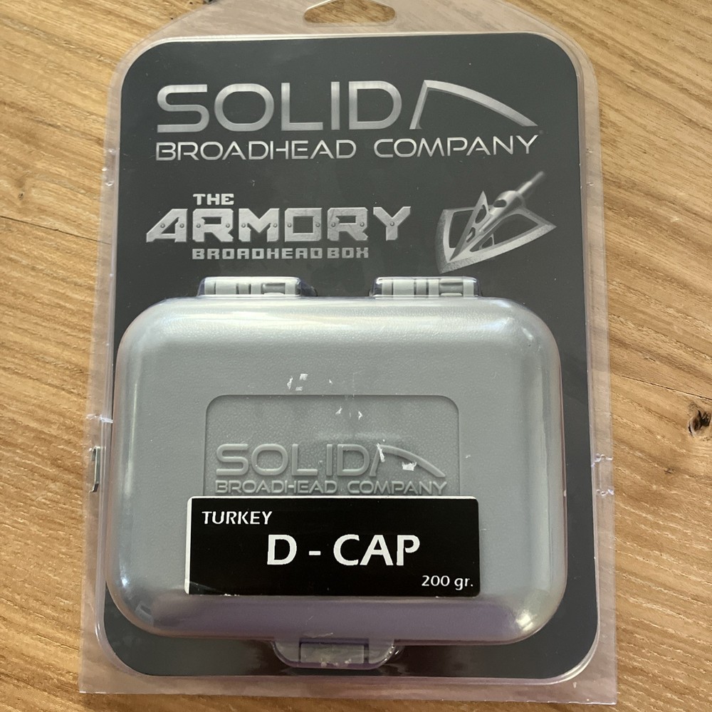 New Solid Broadhead Company Broadhead Box 200 Grain 4” Blades-2 Pack Turkey DCap