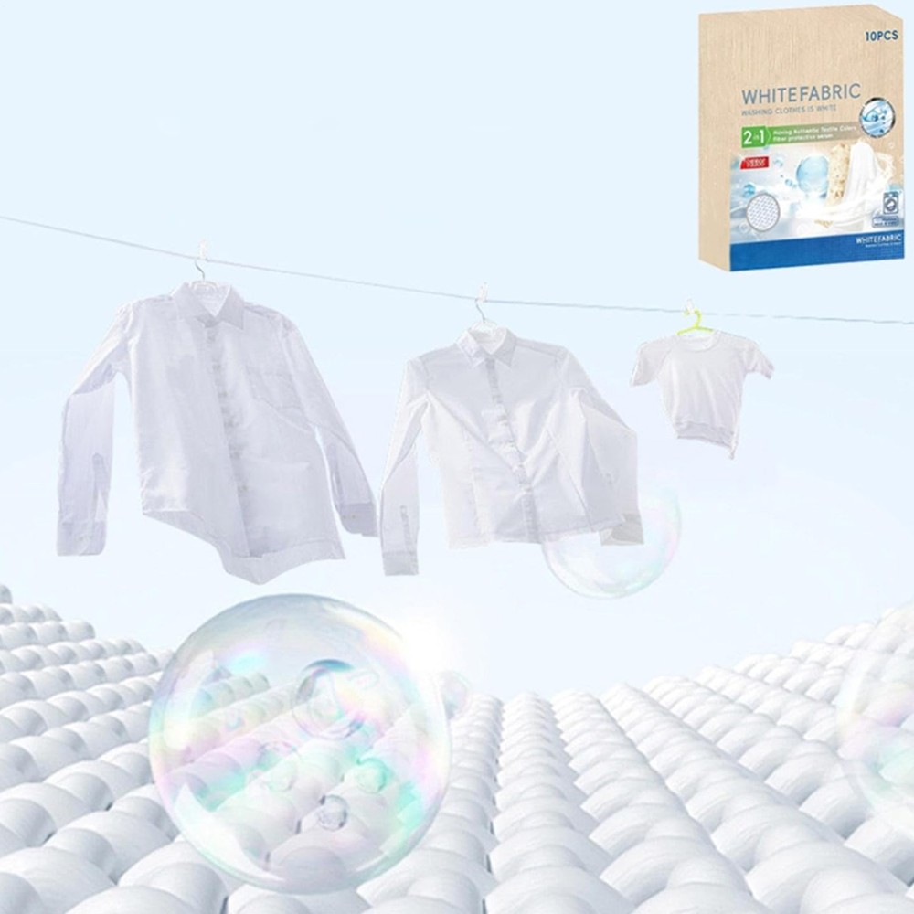 White Fabric Dye - 10 Sheets Laundry Sheets for White Fabric Care