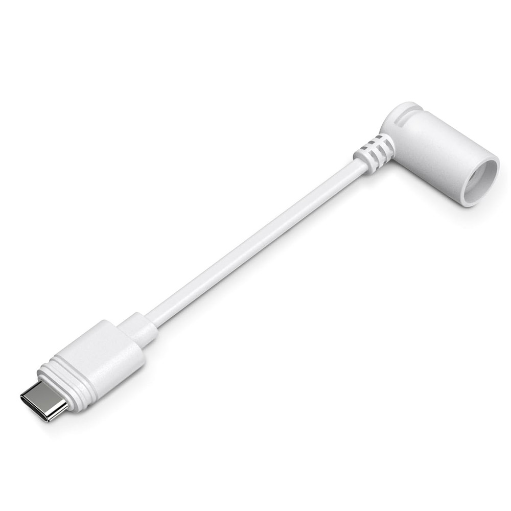 White Ring Barrel Plug to USB-C Adapter - Compatible with 1St Gen Solar Panel, S