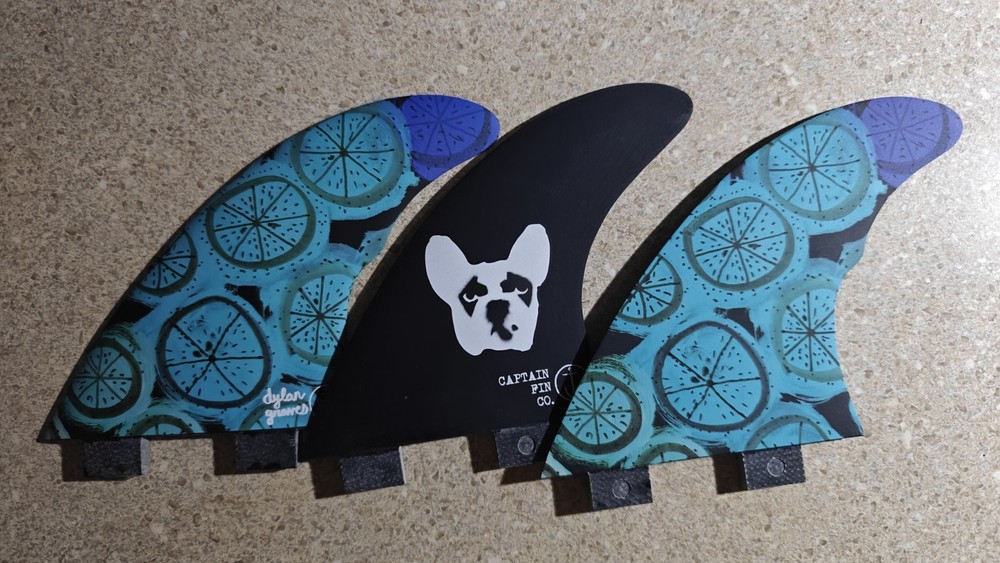 Captain Fin Dylan Graves FCS Thruster Fin Set Medium New Rare