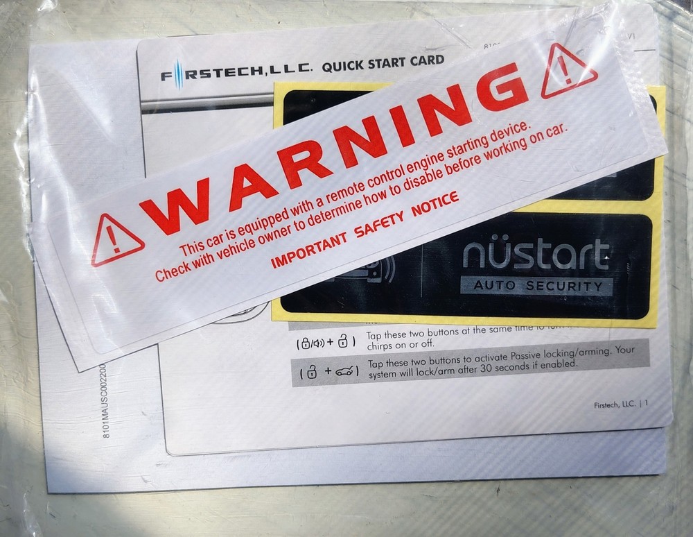 Firstech- Compustar- NuStart Antenna & Cable Kit For CM-900 Remote Start Module