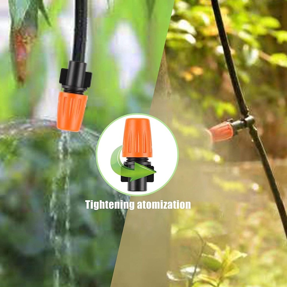 Drip Irrigation System, 180 Pcs 164FT Garden Irrigation System 1/4, Blank Dis...