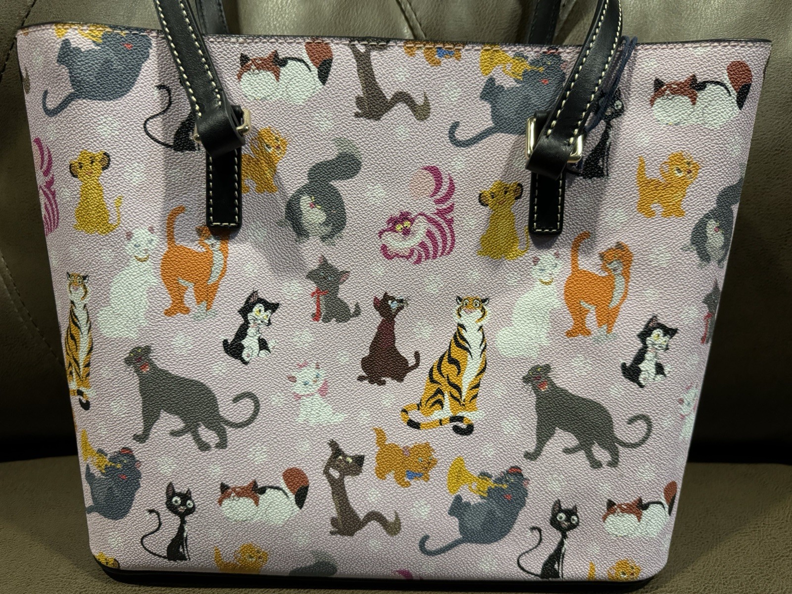 NWT Disney Dooney & Bourke 2024 Cats Large Pink H Shopper Tote EXACT ITEM NEW