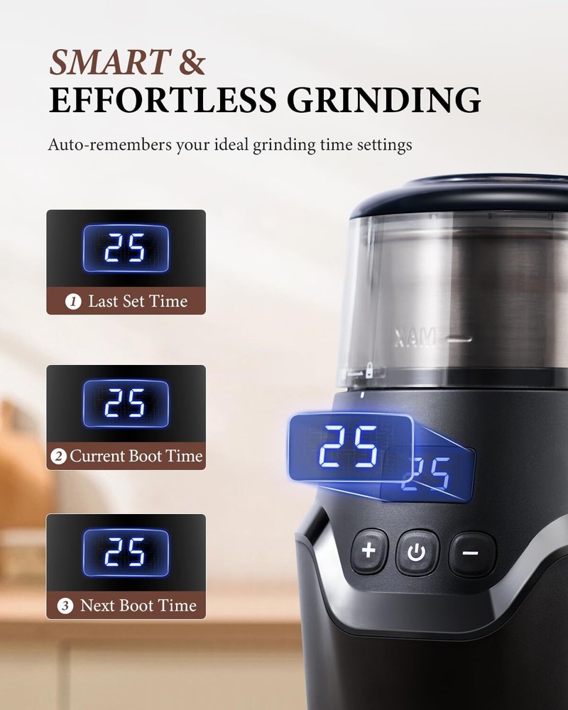 Adjustable Coffee Grinder Electric Super Silent Electric Coffee Bean Grinder Wit
