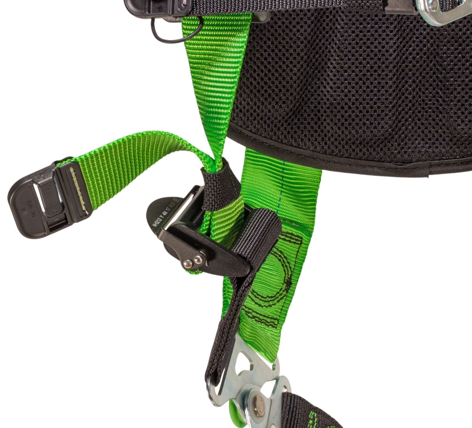 Miller Revolution Harness XS Green Python Webbing Quick Connect Leg Buckles