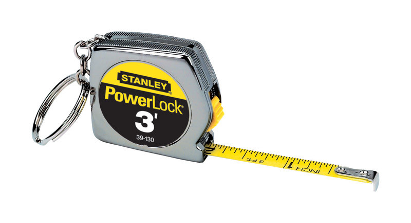 Stanley 39-130 PowerLock Key Chain Tape Measure 1/4 in. W x 3 ft. L