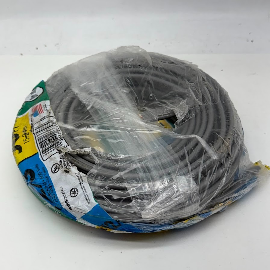 Southwire 50 ft. 12/3 Gray Solid CU UF-B W/G Wire
