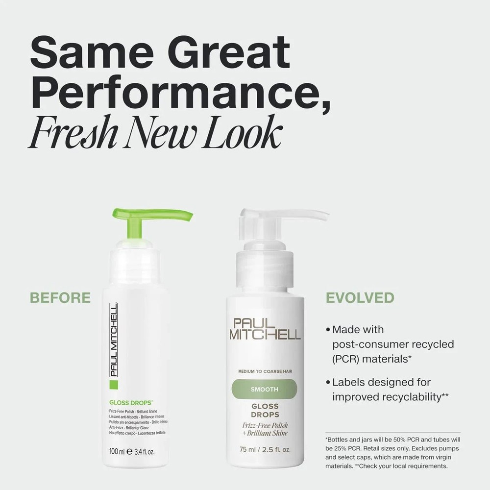 Paul Mitchell Smooth Gloss Drops 2.5oz New Package, Authentic Same Formula