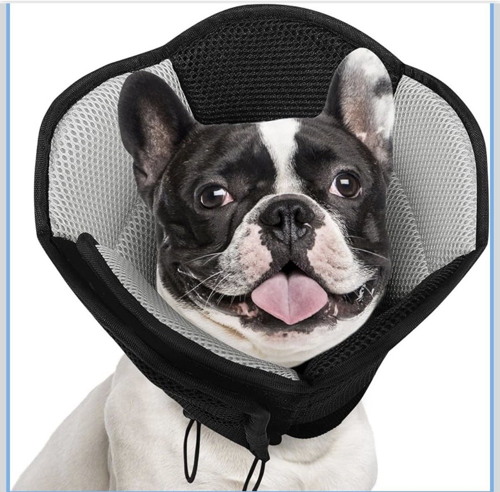 AOFITEE Soft Foldable Dog Cone Collar, Breathable Mesh, Adjustable, Protective