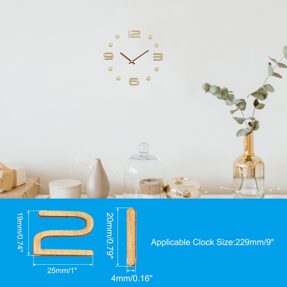 Wooden Clock Numbers Kit,for Clock Replacement, Arabic Numerals