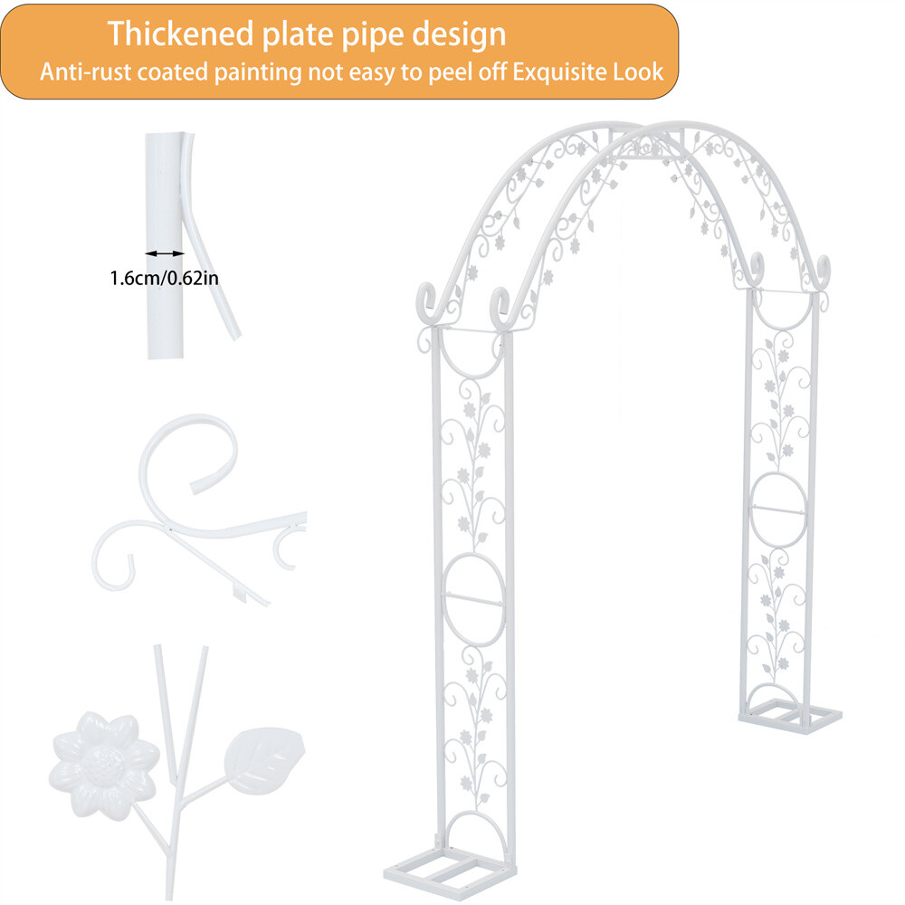 Extra Sturdy Metal Arbor Wedding Arch Garden Trellis Pergola Stand Backdrop Deco