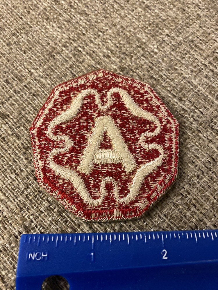 US Army 9th Army White A Patch INV8434