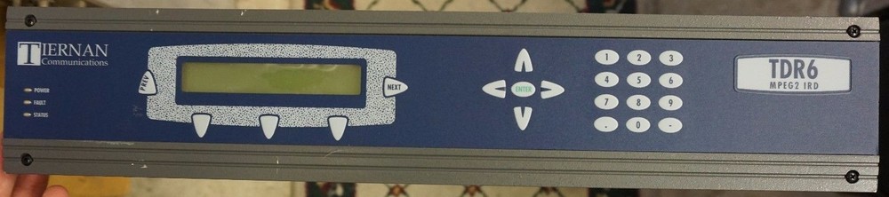 Tiernan TDR6 High Performance Modular Receiver/ Decoder MPEG-2 IRD