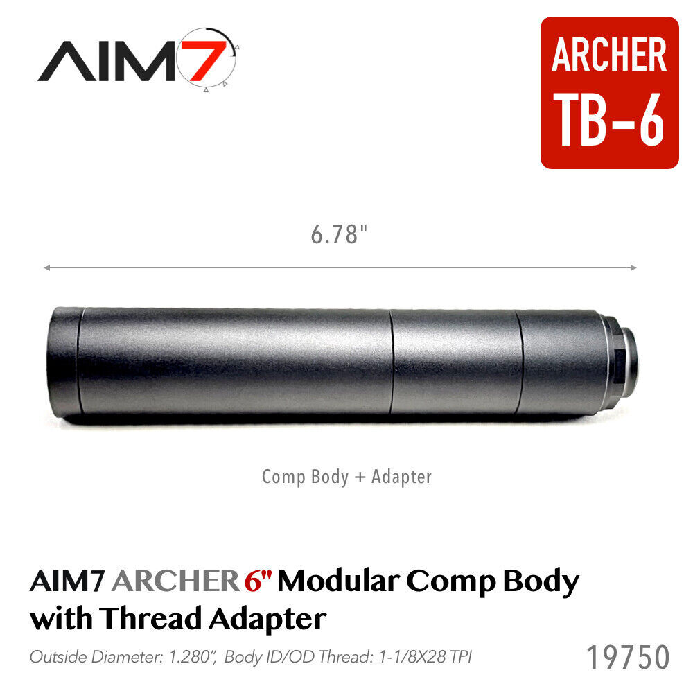 AIM7 Precision ARCHER TB Modular Linear Compensator Body w/ End Cap & Adapter