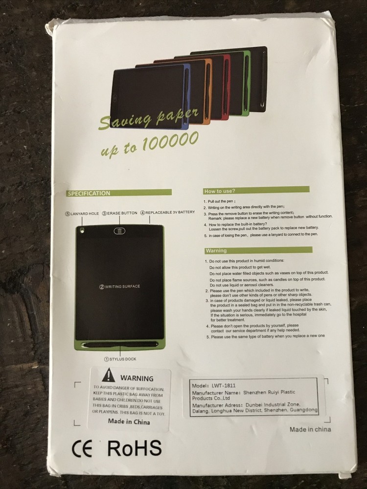 LCD writing tablet for kids