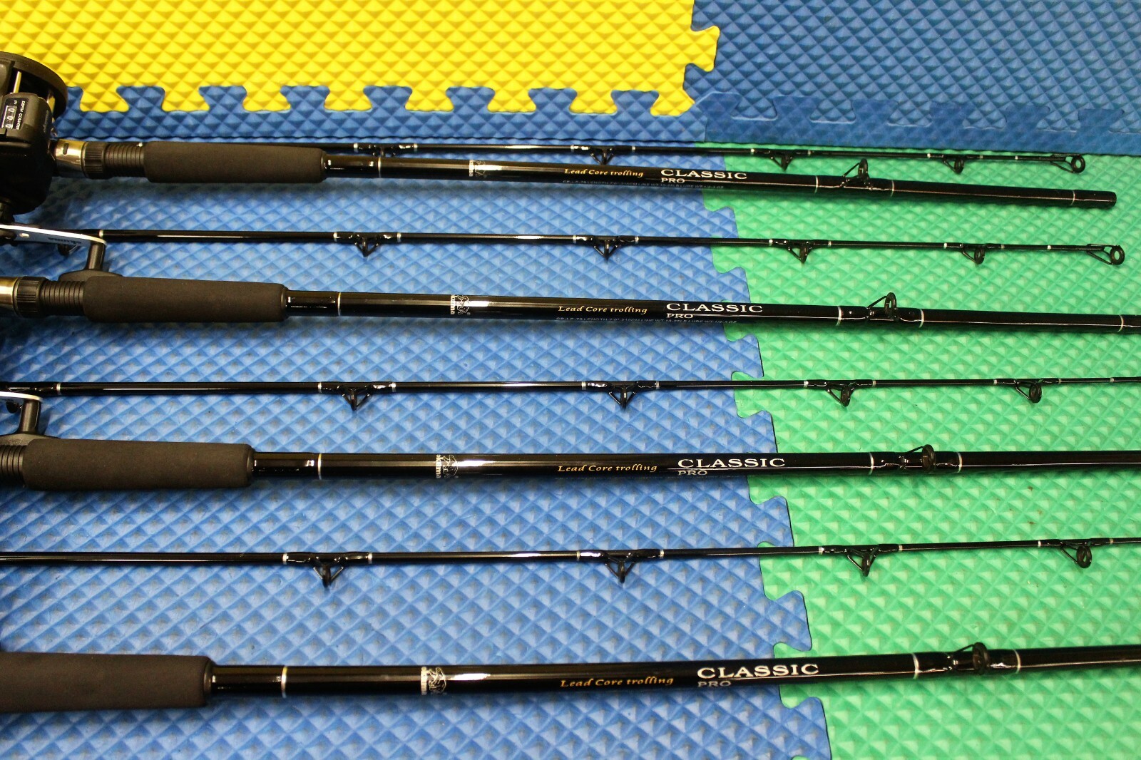 Okuma 7' 0" Line Counter Trolling Black Combo CP-LC-70 / MA20D 4 PACK!