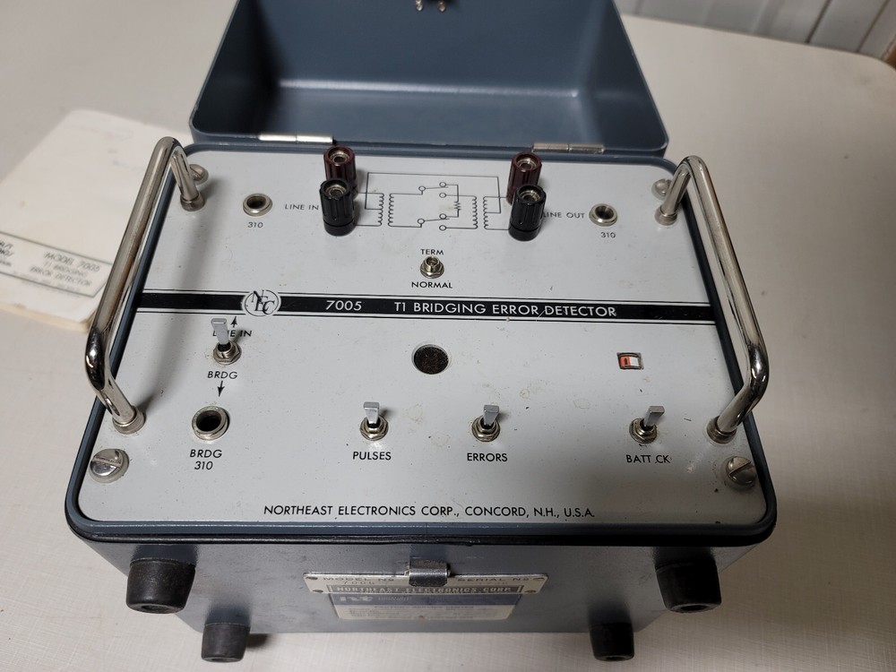 Northeast Electronics Model 7005 Telephone T1 Bridging Error Detector