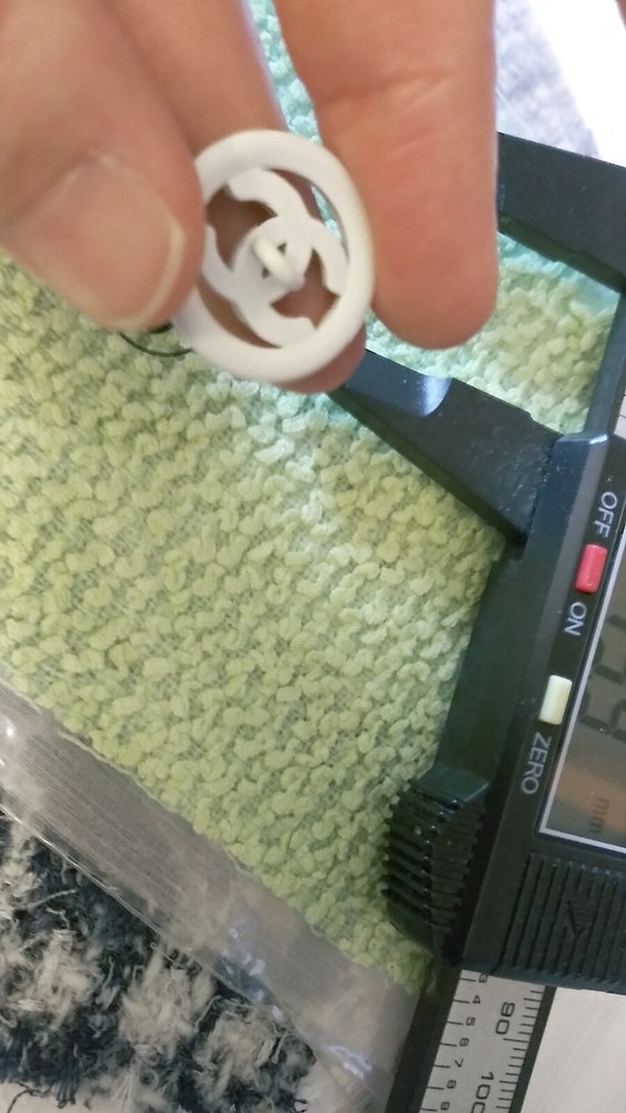 Authentic Chanel Button White Metal 20 mm Single