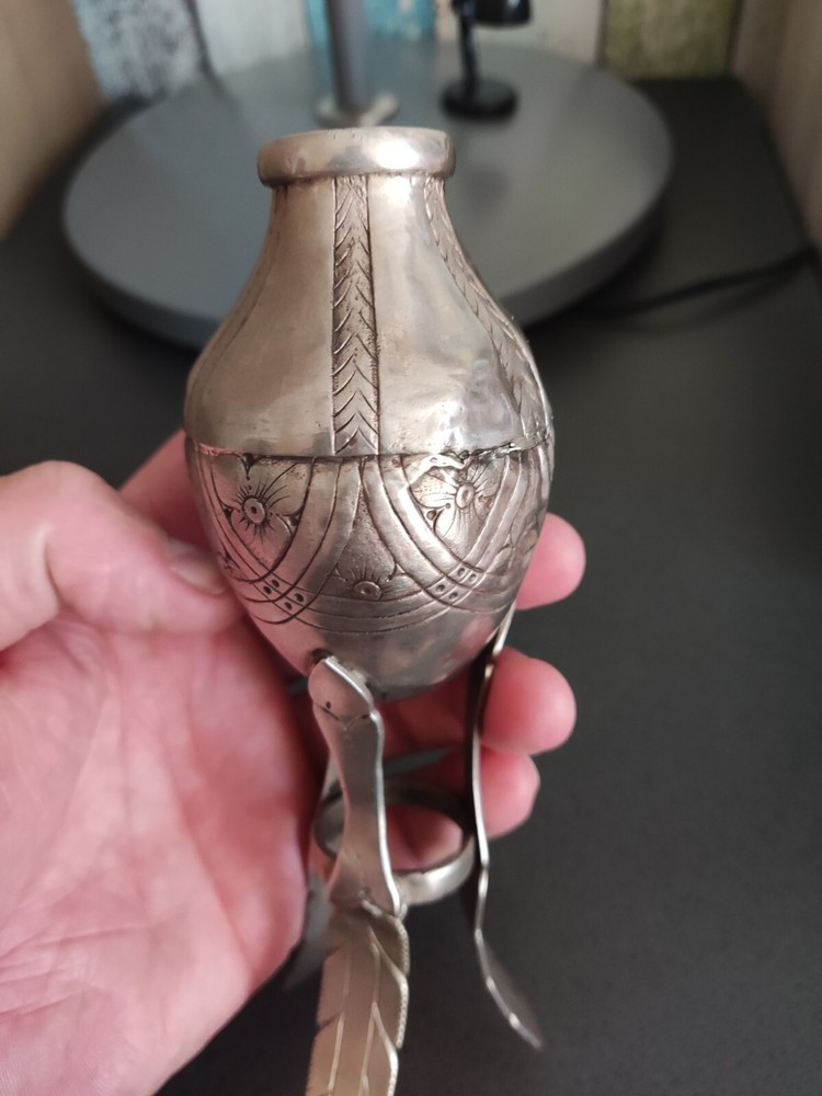 Antique Silver Mate Creole Silverware Three Legs Embossed